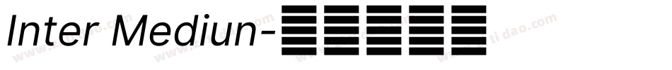Inter Mediun字体转换